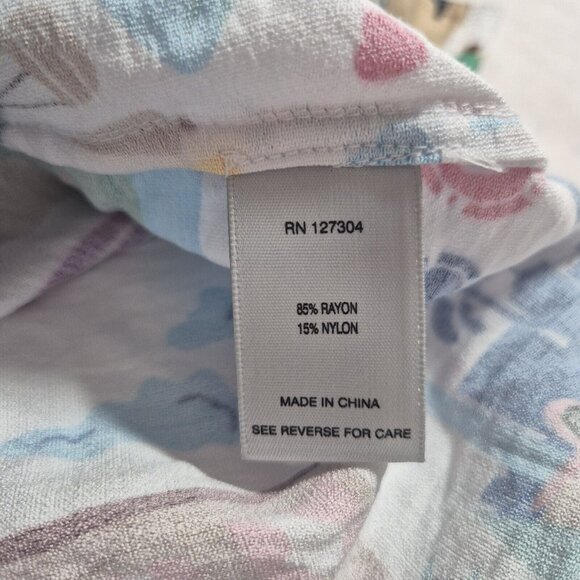 John Mark Womens  Retro American Cities 3/4 Sleeve Button Up Shirt  Size 2X 53 - Picture 8 of 14